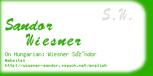 sandor wiesner business card